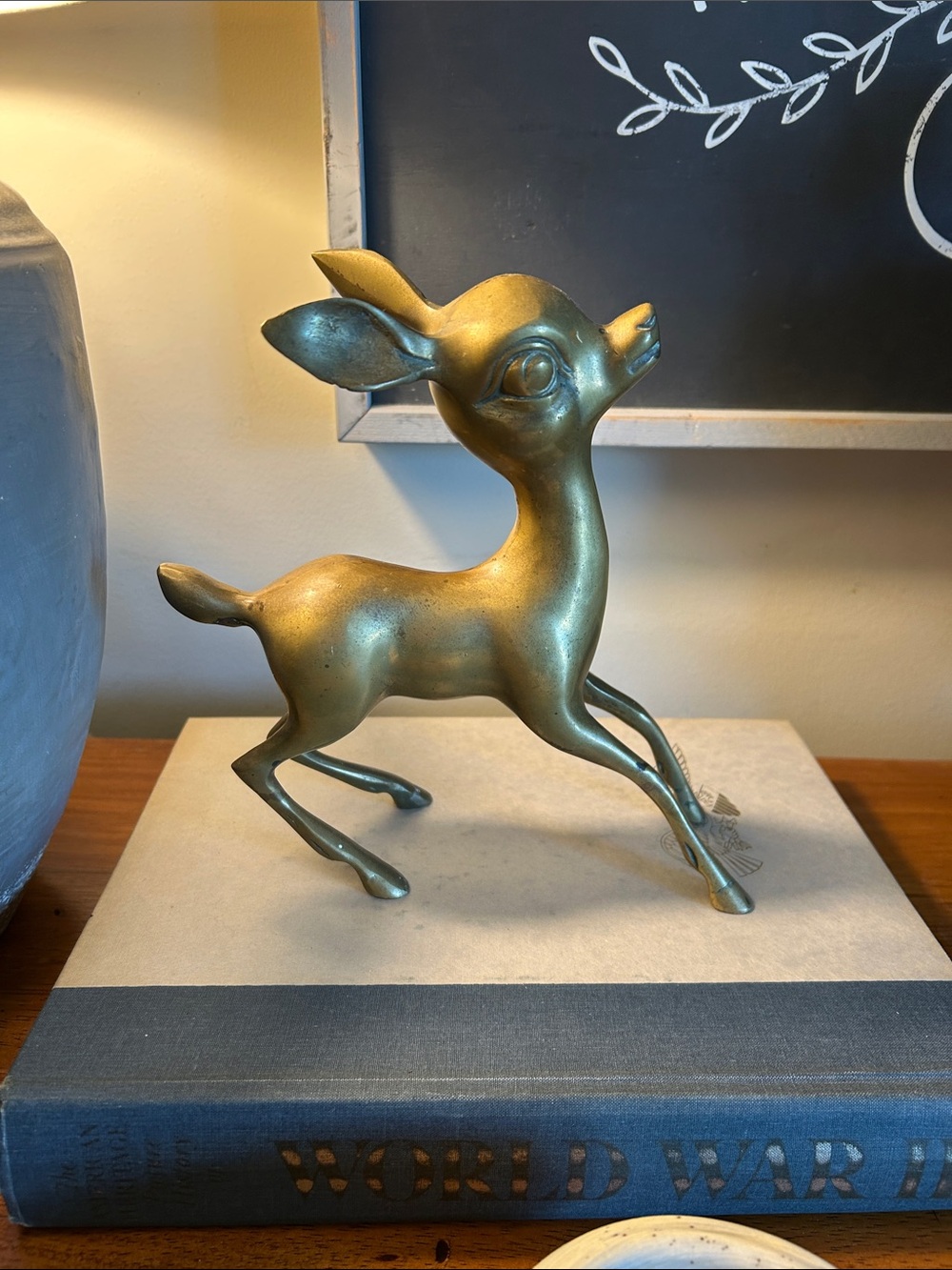 Brass Deer - Fawn - Vintage